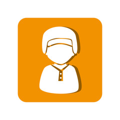 baseball sport player character emblem icon vector illustration design