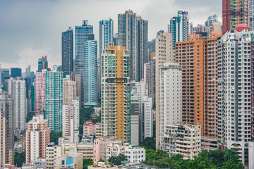 Obraz premium Hong Kong apartment block in China.