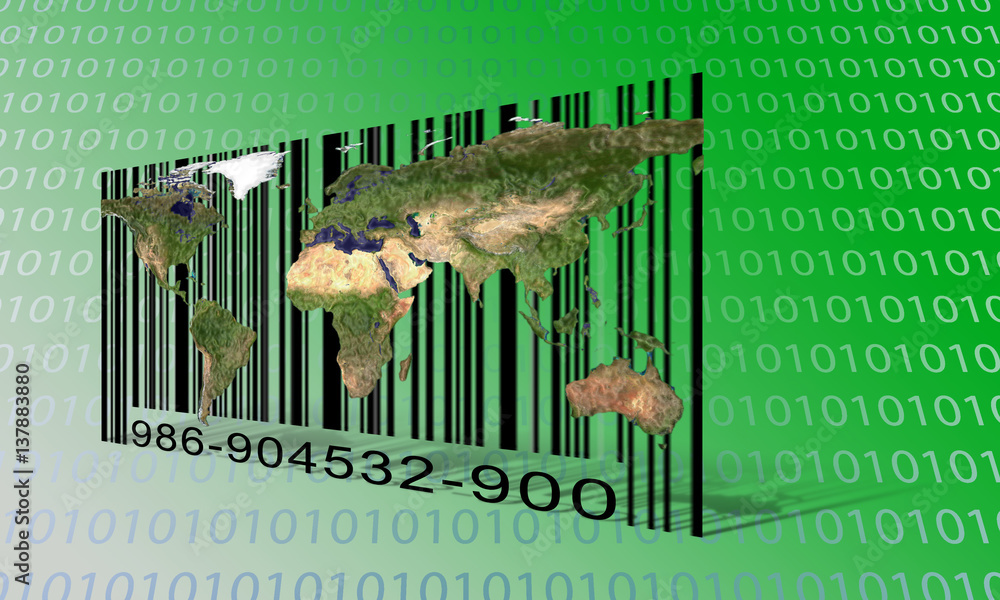 Poster world binary barcode some elements provided courtesy of nasa