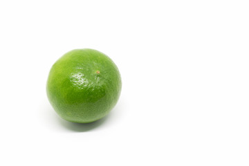 lemon, green lemon isolated on white background