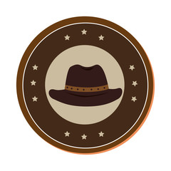 cowboy hat wild west icon vector illustration design