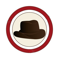 cowboy hat wild west icon vector illustration design