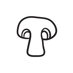 Mushroom sketch icon.