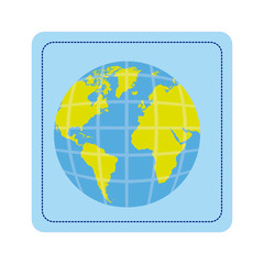 color map of the planet earth picture icon, vector illustration design