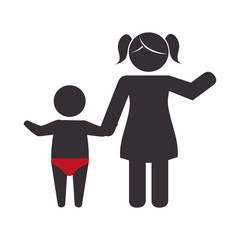 family members character icon vector illustration design