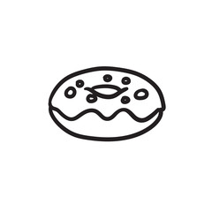 Doughnut sketch icon.