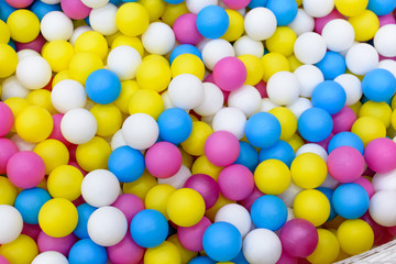 Pile of colorful plastic balls