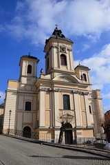 Fototapeta premium The church of the Assumption of Virgin Mary in Banska Stiavnica, central Slovakia.