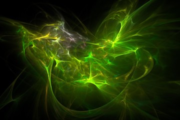 3D rendering abstract fractal light background