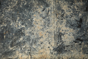 The abandoned concrete stain on the surface of plastic bin represent the texture surface background concept related idea.
