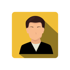 man avatar character isolated icon vector illustration design