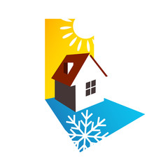 House sun and snowflake design