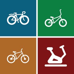 Set of 4 pedal filled icons