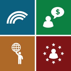 Set of 4 Success filled icons