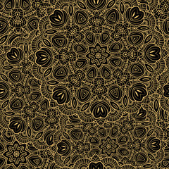 Ethnic decorative ornamental seamless pattern