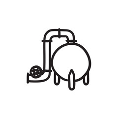 Factory sketch icon.