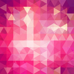 Obraz premium Triangle vector background. Can be used in cover design, book design, website background. Vector illustration. Pink, white colors.
