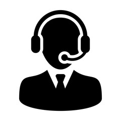 Customer Service Helpline User Vector Icon illustraion