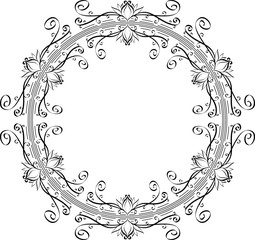 Elegant retro floral frame.