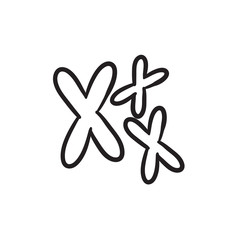 Chromosomes sketch icon.