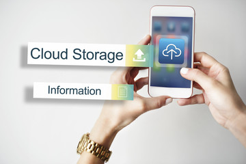 Cloud Storage Data Backup Transfer Concept