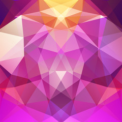 Abstract background consisting of pink, purple triangles. Geometric design for business presentations or web template banner flyer. Vector illustration