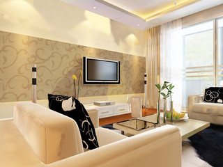3d rendering of home interior.