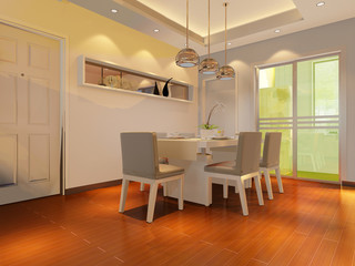 3d rendering of home interior.