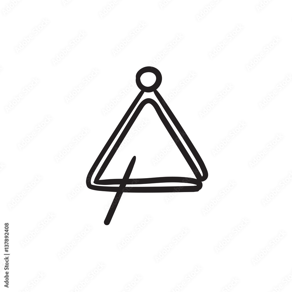 Poster triangle sketch icon.