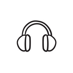 Headphone sketch icon.