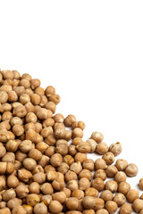 Soybeans isolated on white background