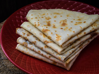 Delicious pancakes. Close up.