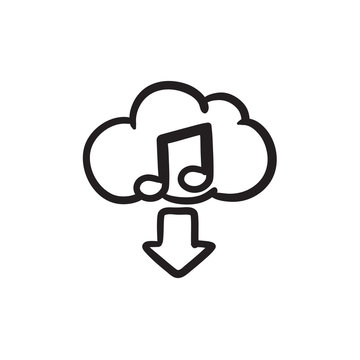 Download music sketch icon.