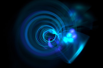 3D rendering abstract fractal light background