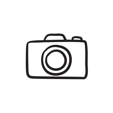 Camera sketch icon.