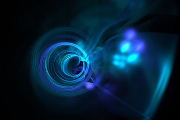 3D rendering abstract fractal light background