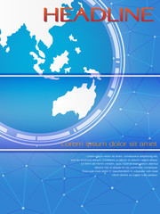Blue Global Template for Brochure or Magazine Cover