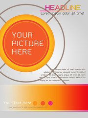 Obraz premium Magazine Cover Template Design in Orange Theme