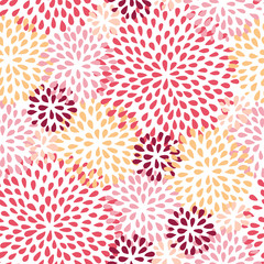Abstract splash drops seamless pattern. Doodle style. Vector illustration.