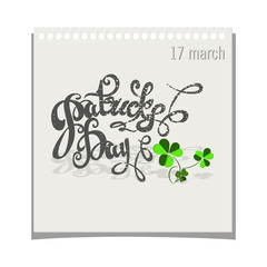 Typographic style poster for St. Patrick's Day. 
