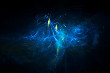 3D rendering abstract fractal light background