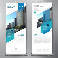 Business Roll Up. Standee Design. Banner Template. - 137895401