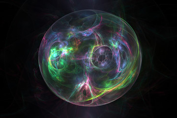 3D rendering abstract fractal light background