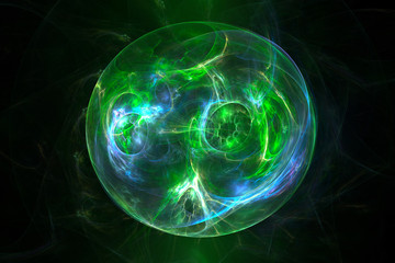 3D rendering abstract fractal light background