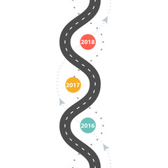 Infographic template. Years concept timeline diagram. Vector EPS 10