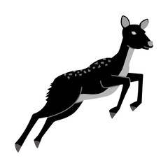 モノクロの鹿