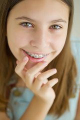 Girl with braces 