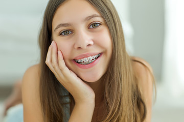 Girl with braces