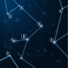 Social network vector background. EPS10