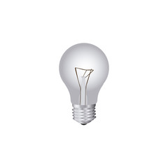 grayscale silhouette with light bulb vector illustration